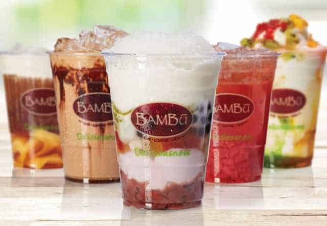 Variety of drinks from Bambu Lowell