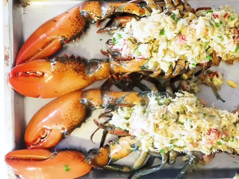 Baked Stuffed Lobster at Boone's Fish House & Oyster Room