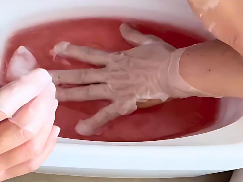 Paraffin hand treatment at Color Trends Hair Salon